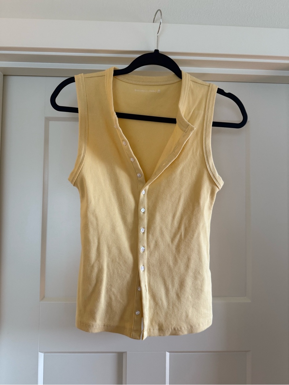 Abercrombie Yellow Button Tank